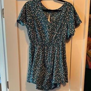 Floral Blue romper